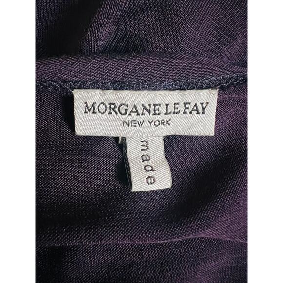 Morgane Le Fay Knit Jersey Mini Flare Skirt Dress Size Small in Dark Purple - Picture 12 of 13
